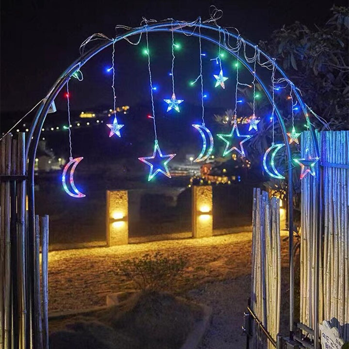 Solar Moon Star Lamp LED String Lights Decoration