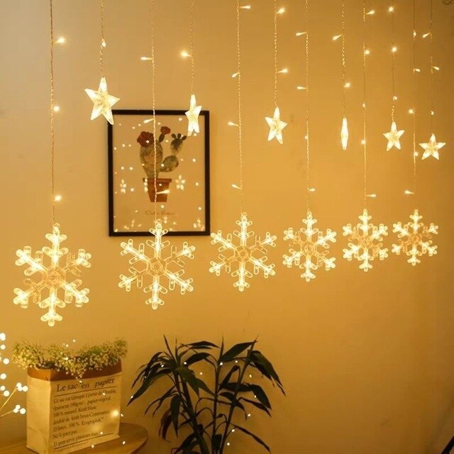 Solar Moon Star Lamp LED String Lights Decoration