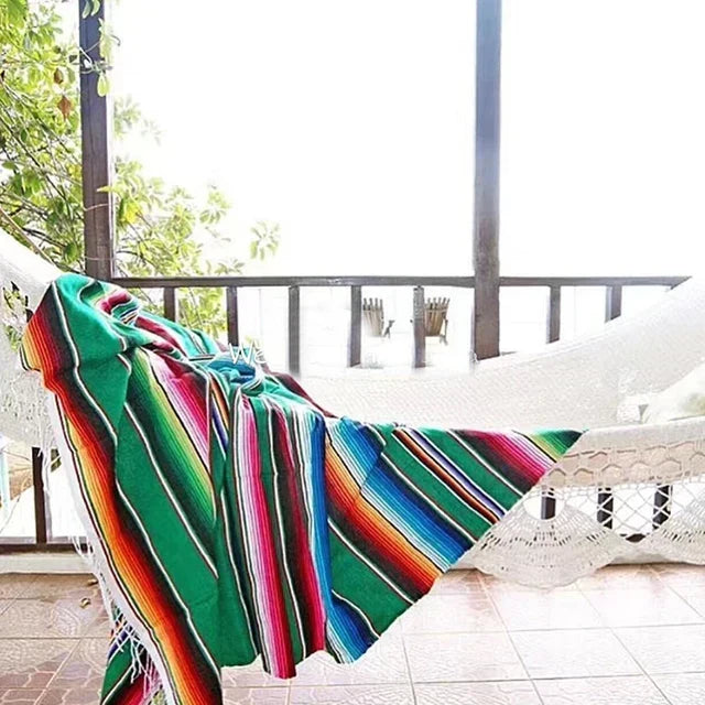 colourful Mexican Serape Blanket