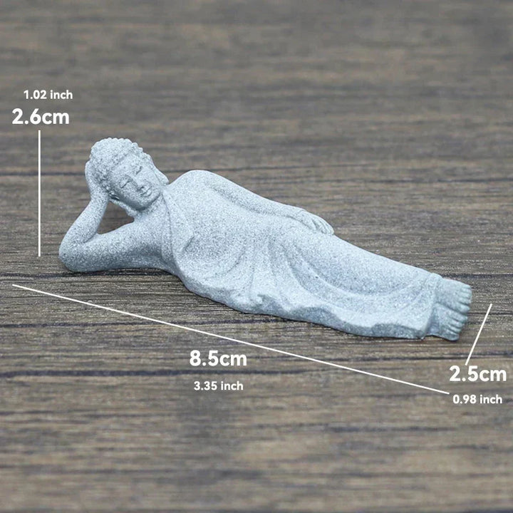 Buddha Stone Statue Small Buddhist Monks Tibetan Buddhism Figures Zen Garden Ornament Meditation Home Aquarium Decoration