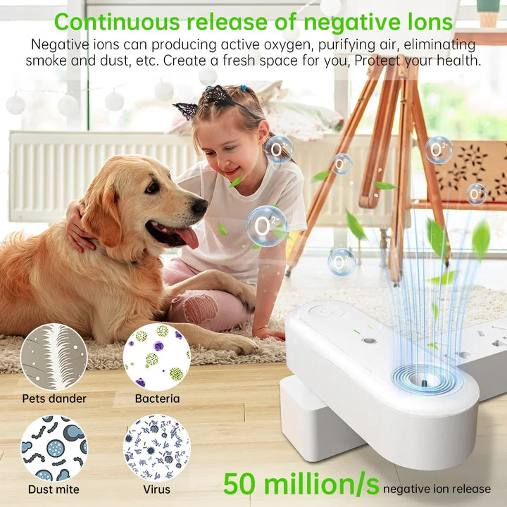 Air purifier &amp; night light Aeroluna | Ion technology without filter | For bedroom, kitchen &amp; office | Compact &amp; quiet