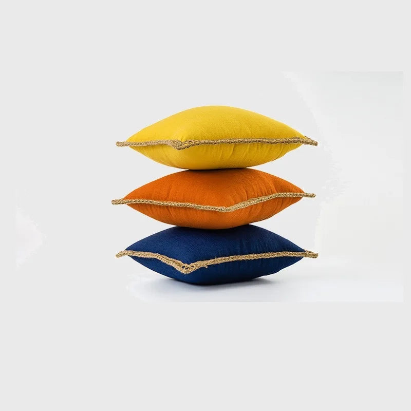 colourful pillowcases in French style