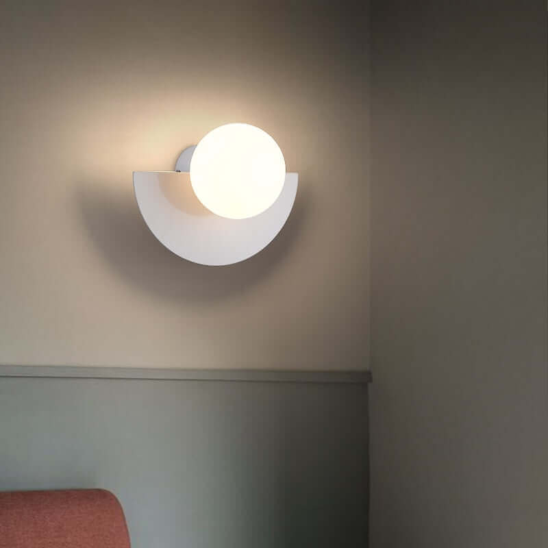 Half Moon Metal Wall Light. Available in 2 different sizes and various colors.