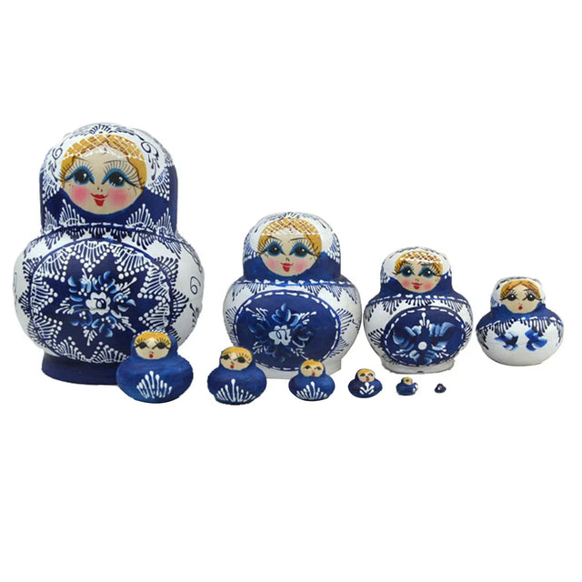 10 pieces/set wooden Russian matryoshka dolls