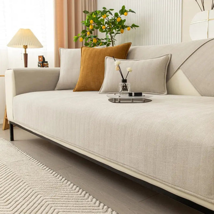 Non-slip sofa cover for safe, relaxed comfort