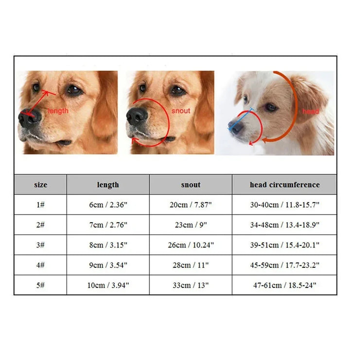 Silicone Dog Muzzle – Adjustable Comfort Muzzle for Small to Large Dogs