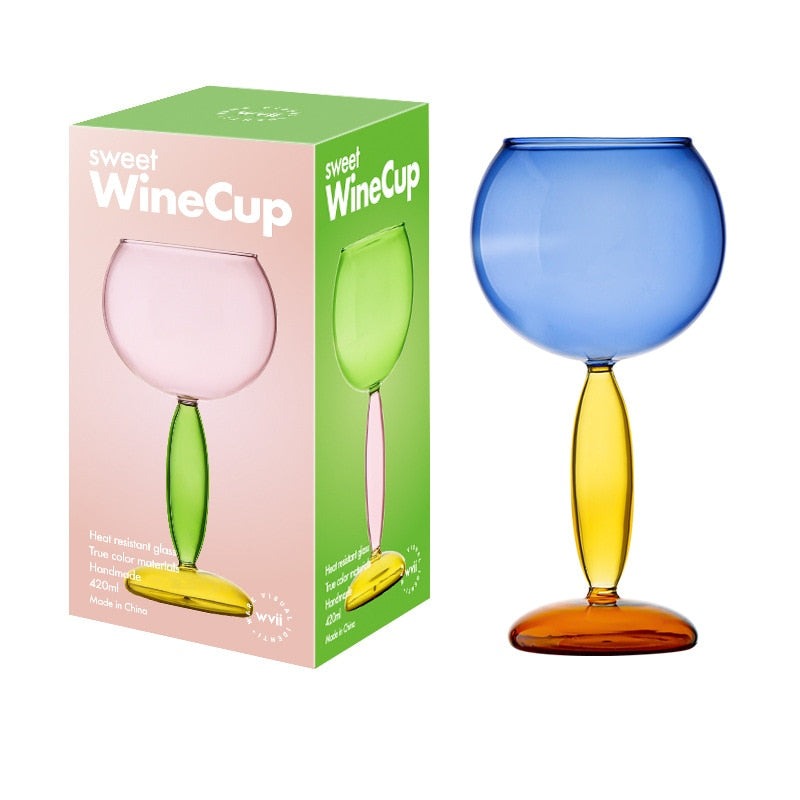 Borosilicate 3-color Glassware - Wine Glass