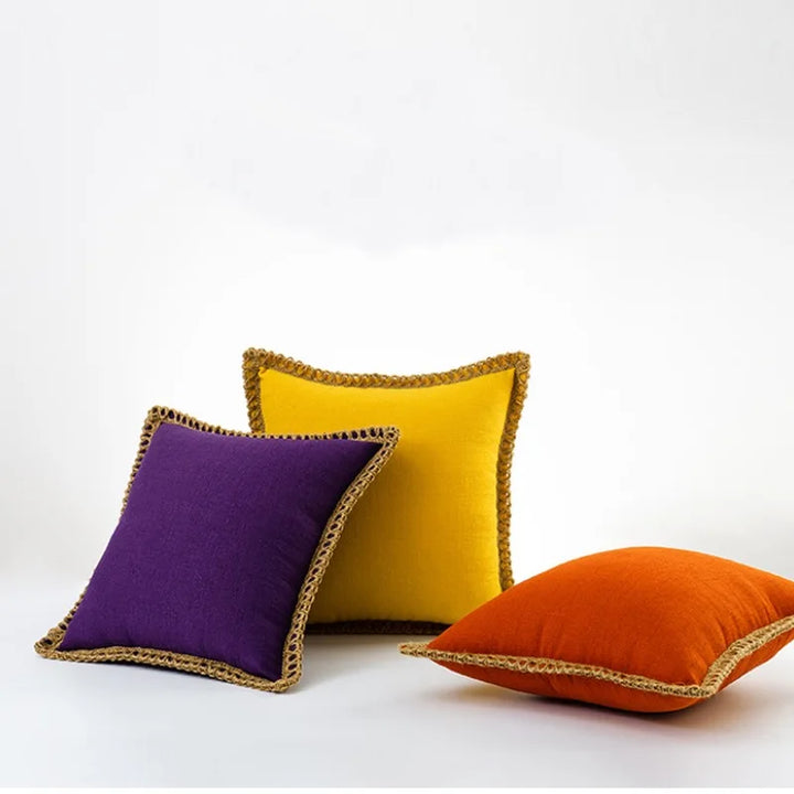 colourful pillowcases in French style