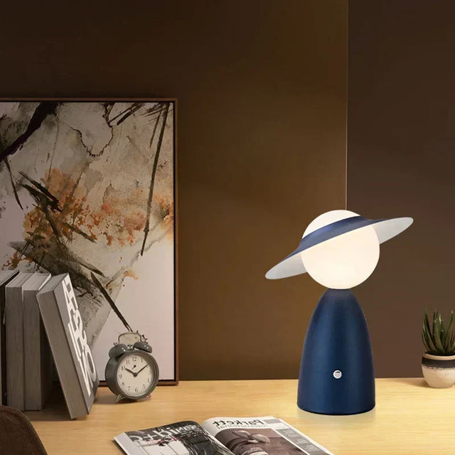 Battery Table Lamp Man with Hat