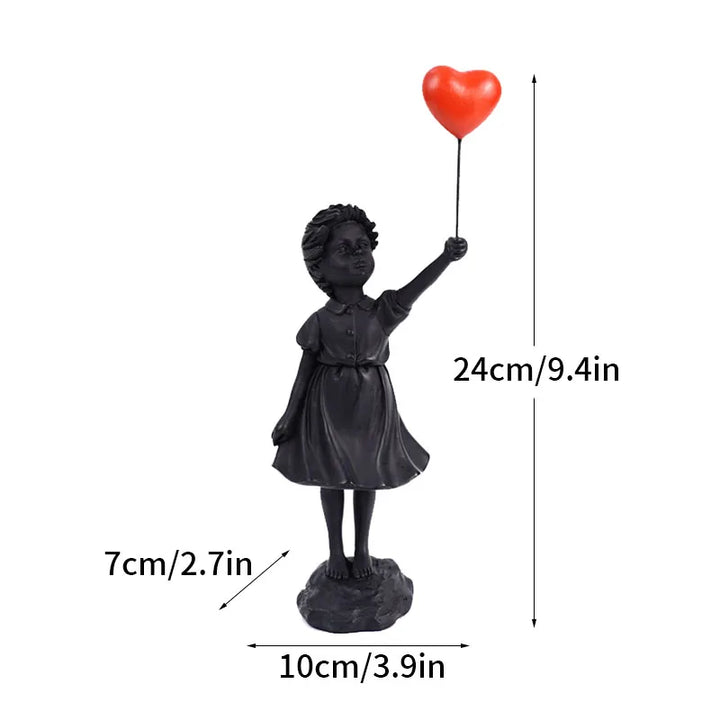 Dropshipping Banksy Sculpture Collection Flower Thrower Statue Pop Art Modern Balloon Girl Figurine Office Home Decoration