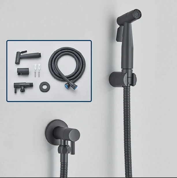Shinesia Bidet Sprayer – Stainless Steel Hygienic Bathroom Accessory – Wall Mounted Cold Water Spray Function