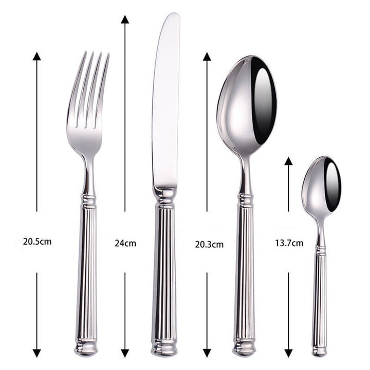 Simple Striped Cutlery 4 Piece Set