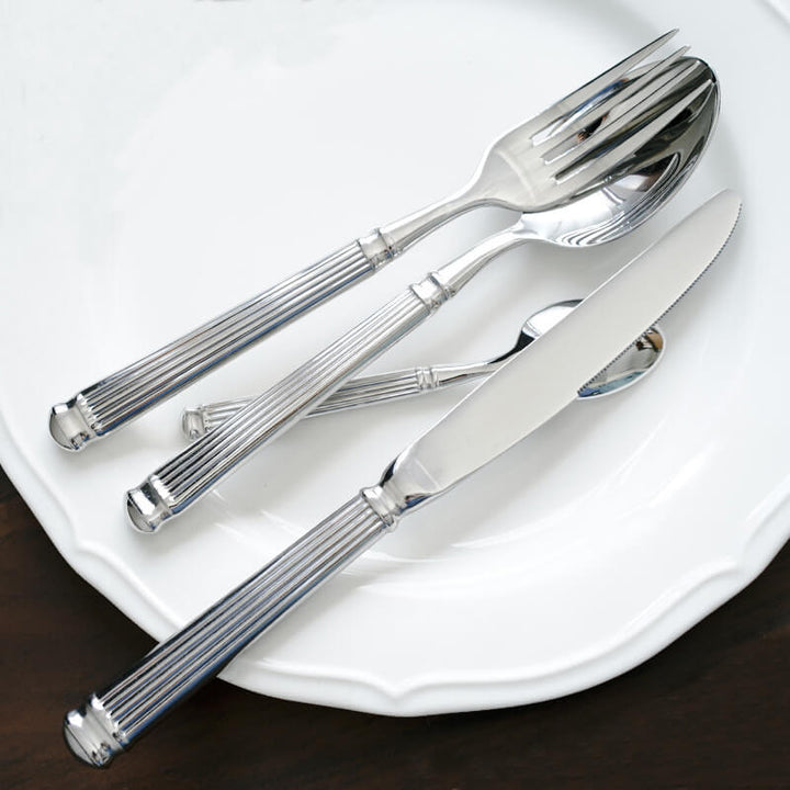 Simple Striped Cutlery 4 Piece Set
