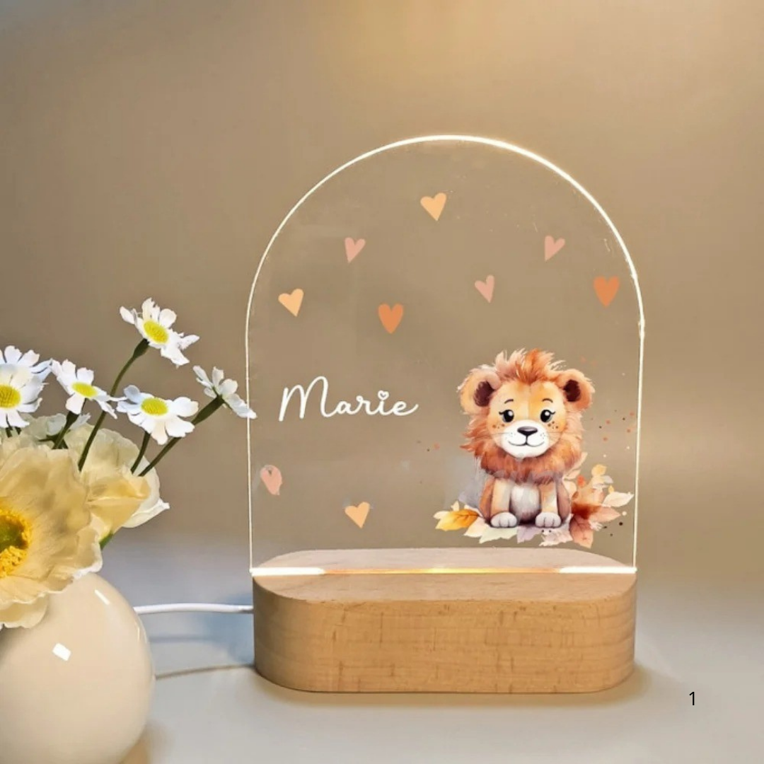 Personal Night Light with Name – Soft Warm LED Lighting for Children