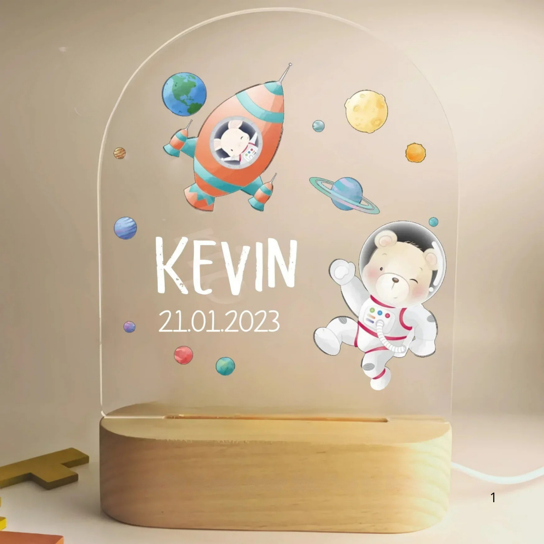 Personal Night Light with Name – Soft Warm LED Lighting for Children