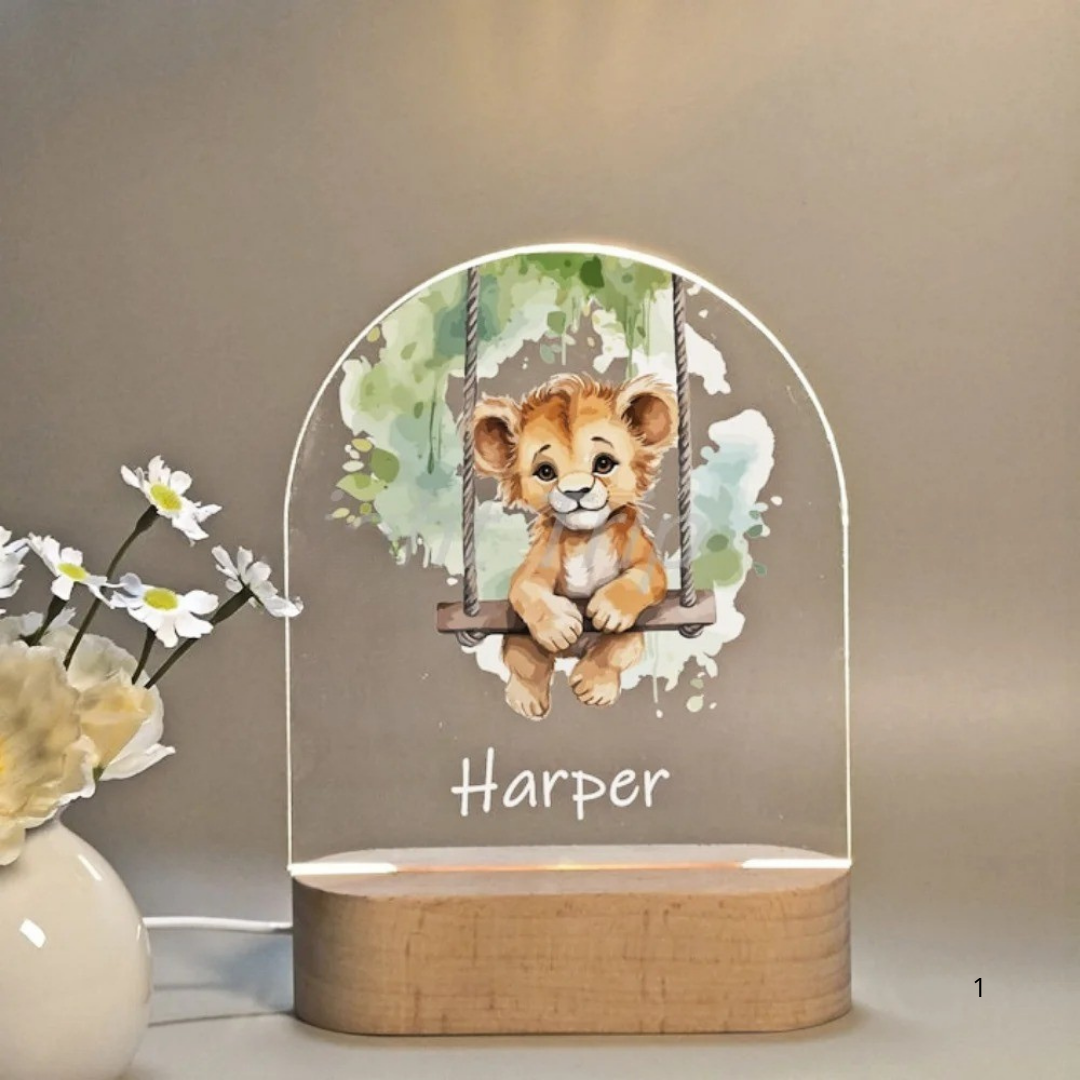 Personal Night Light with Name – Soft Warm LED Lighting for Children