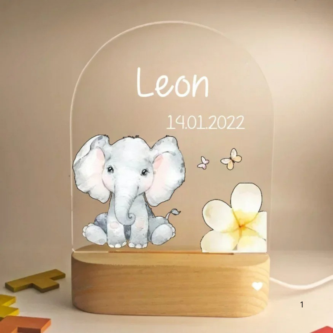 Personal Night Light with Name – Soft Warm LED Lighting for Children