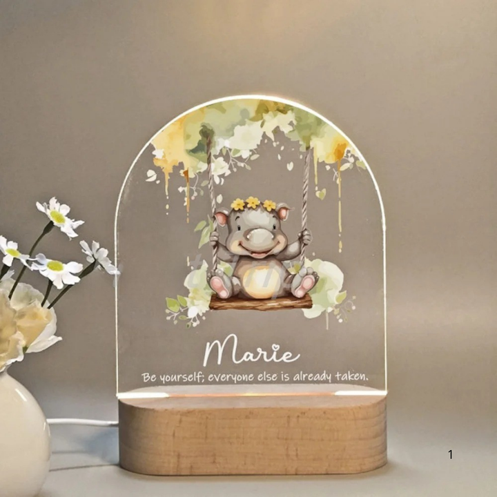 Personal Night Light with Name – Soft Warm LED Lighting for Children
