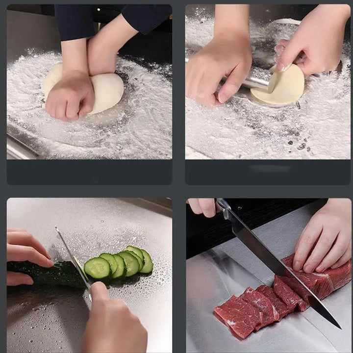 SteelEdge – Hygienic stainless steel cutting board with non-slip and sleek edge design