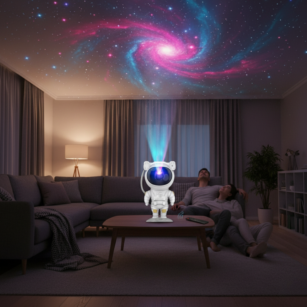 Star Projector Astronaut Lamp Adjustable LED Night Light Galaxy