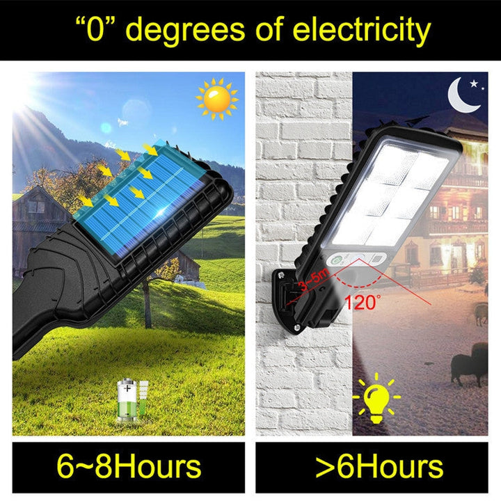 Solar Street Lighting LED Body Detection Garden Light, Specification: 616B-72 COB with Remote Control