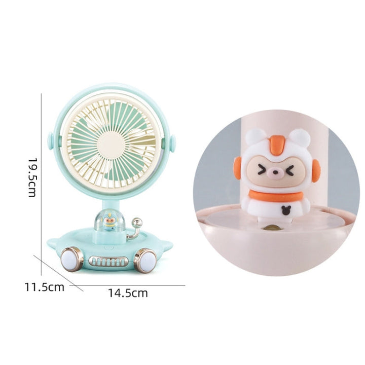 Household Cute Pet Fan USB Desktop Night Light Fan(Apricot) |