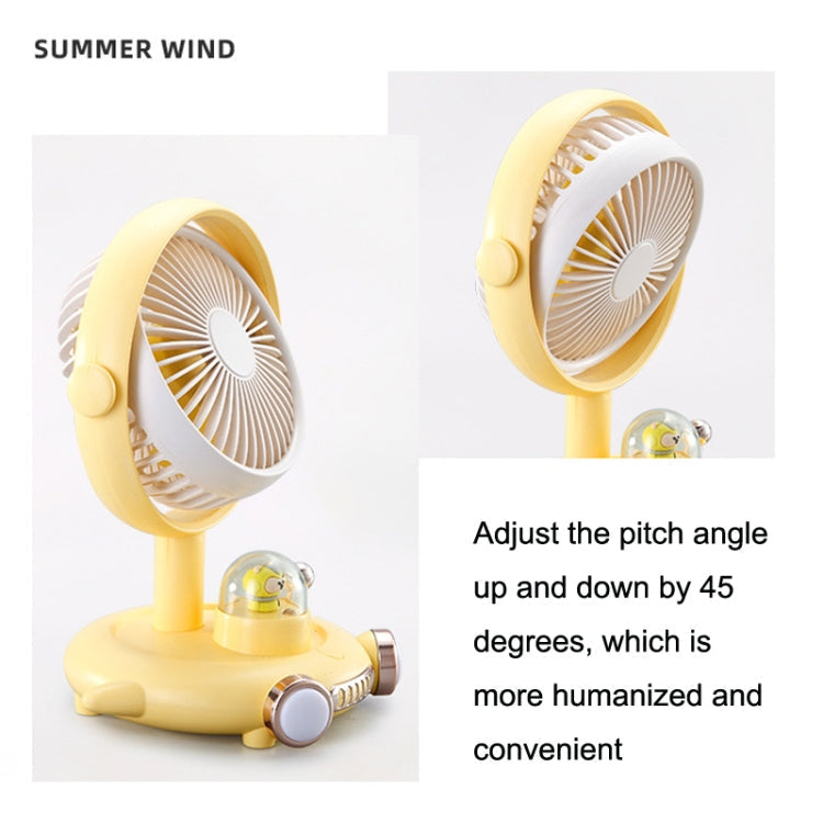 Household Cute Pet Fan USB Desktop Night Light Fan(Apricot) |