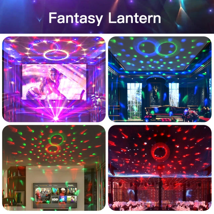 Home LED Magic Ball Lights Bounce Ambient Lamps Room Sound Lights Balls, color: Charging Model Black (RGB colored 5W)