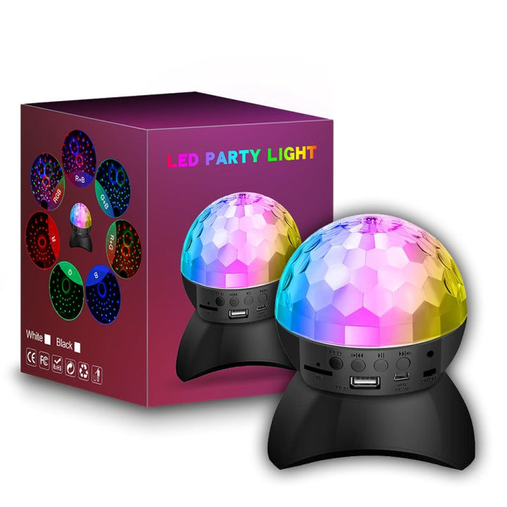 Home LED Magic Ball Lights Bounce Ambient Lamps Room Sound Lights Balls, color: Charging Model Black (RGB colored 5W)