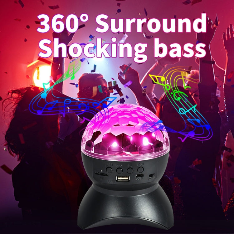 Home LED Magic Ball Lights Bounce Ambient Lamps Room Sound Lights Balls, color: Charging Model Black (RGB colored 5W)