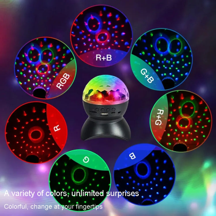 Home LED Magic Ball Lights Bounce Ambient Lamps Room Sound Lights Balls, color: Charging Model Black (RGB colored 5W)