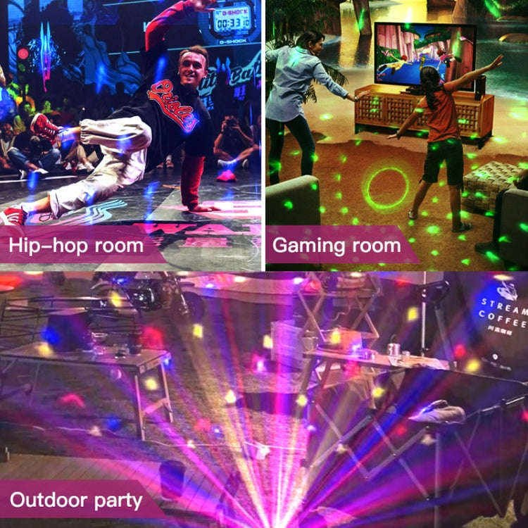 Home LED Magic Ball Lights Bounce Ambient Lamps Room Sound Lights Balls, color: Charging Model Black (RGB colored 5W)