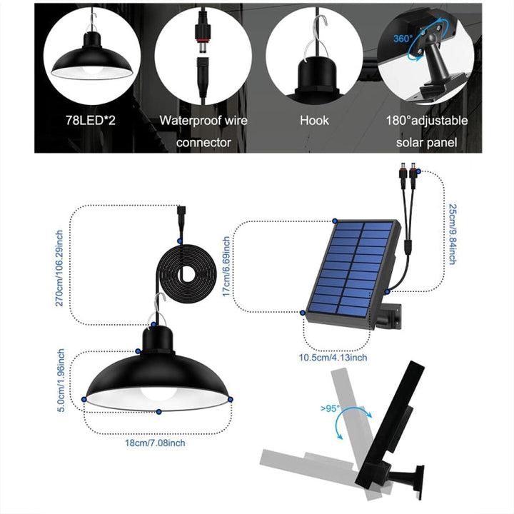 IP65 Waterproof Outdoor Solar LED Light Bulb Chandelier Indoor Lights, Specification: Simple White Light with Remote Control