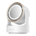 3 In 1 Multifunctional Desktop Fan with LED Light Cosmetic Mirror USB Plug Non-Oscillating |