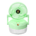 USB Charging Folding Desktop Spray Humidification Fan with Night Light(Green) |
