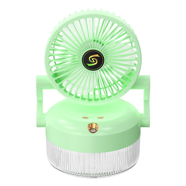 USB Charging Folding Desktop Spray Humidification Fan with Night Light(Green) |