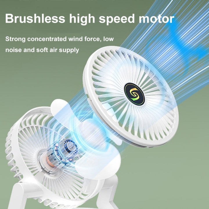 USB Charging Folding Desktop Spray Humidification Fan with Night Light(Green) |