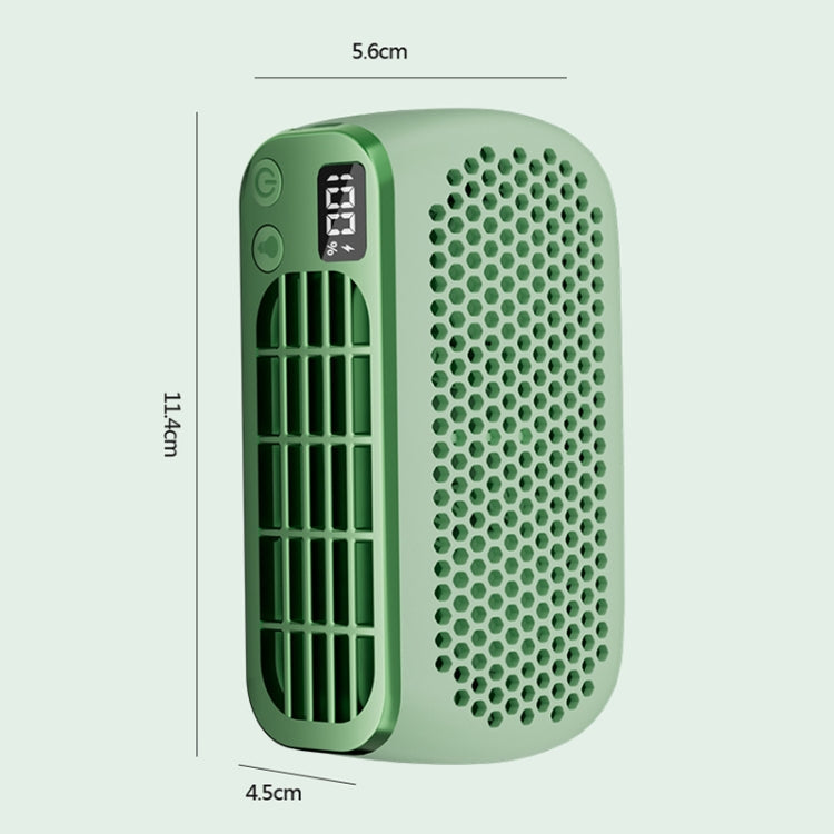 USB Charging Digital Display Portable Bladeless Outdoor Mini Night Light Fan(Green) |
