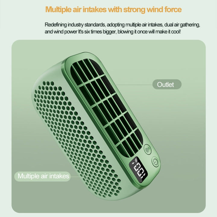 USB Charging Digital Display Portable Bladeless Outdoor Mini Night Light Fan(Pink) |