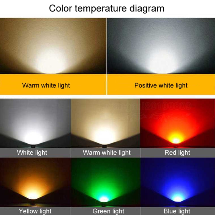 LED Floodlight COB Outdoor Waterproof Spotlight Billboard Lamps Garden Lamp, color: 10W 7 colors