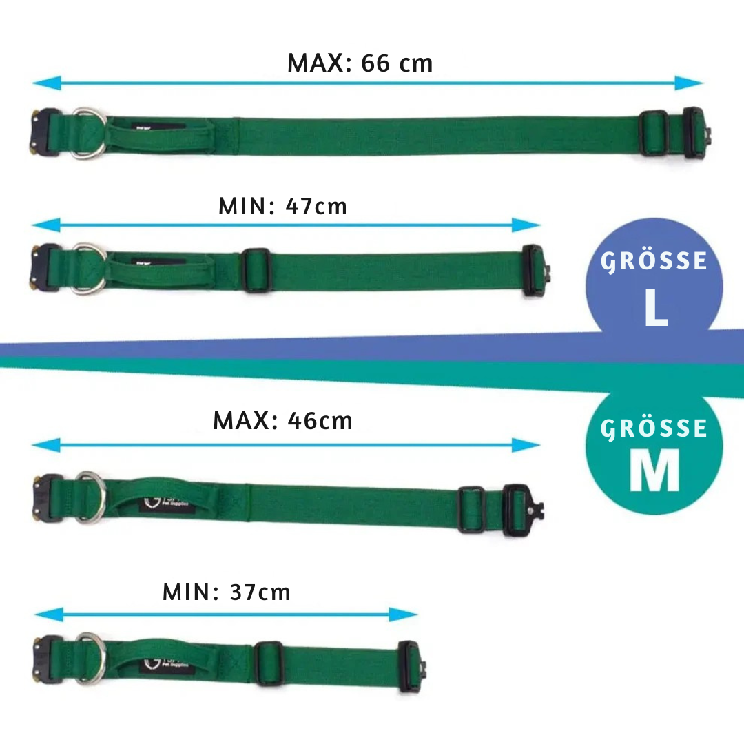 Tactical Dog Collar with Metal Buckle &amp; Handle