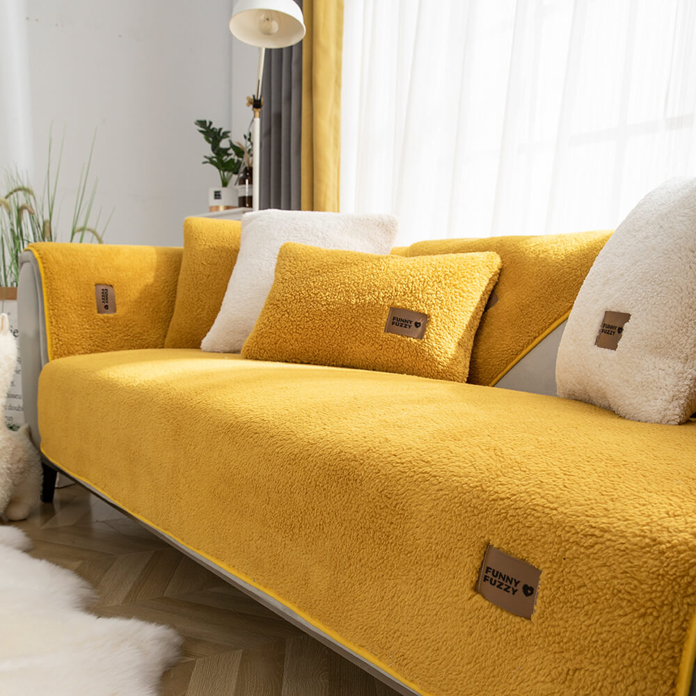 Sofa cover fleece waterproof non-slip washable