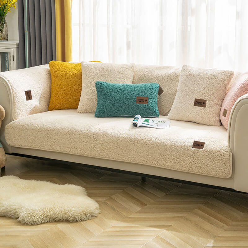 Sofa cover fleece waterproof non-slip washable