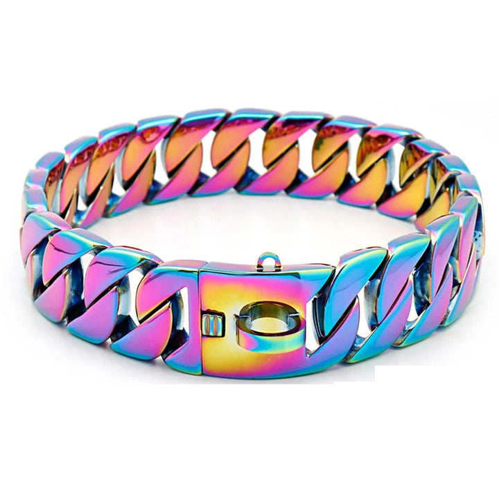 KrachtNeck Metal Dog Collar – Sturdy Stainless Steel Collar for Large Dogs