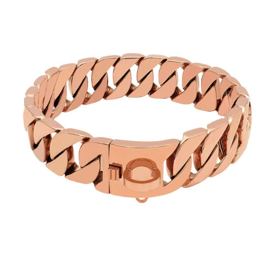 KrachtNeck Metal Dog Collar – Sturdy Stainless Steel Collar for Large Dogs