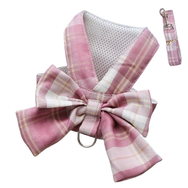 Adjustable Dog Harness with Elegant Bow for Stylish Walks