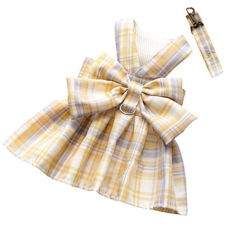 Adjustable Dog Harness with Elegant Bow for Stylish Walks