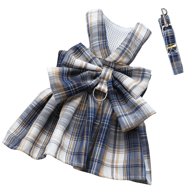 Adjustable Dog Harness with Elegant Bow for Stylish Walks