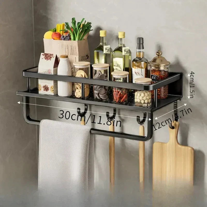 Wall-Mounted Kitchen Shelf – Space-Saving and Stylish Storage Solution
