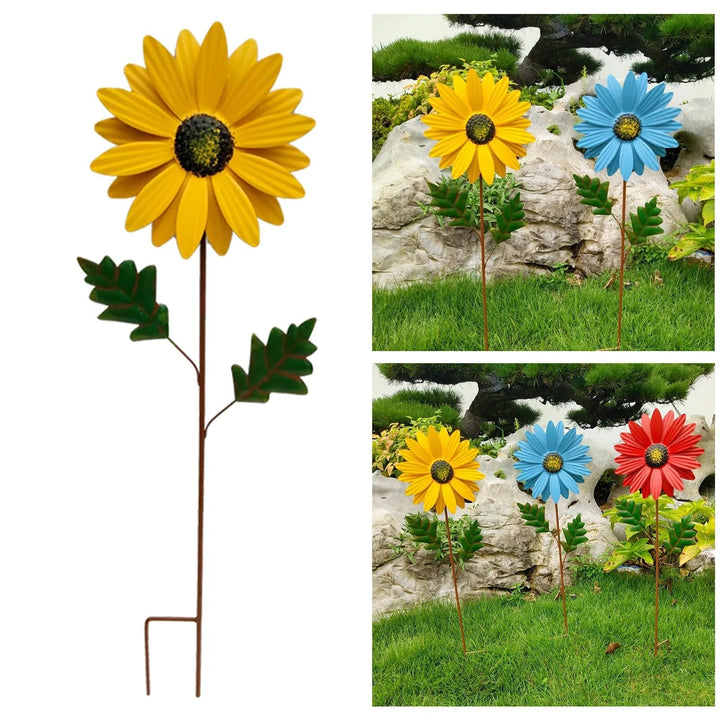 Whimsical Wind: colourful Metal Windmill Decoration